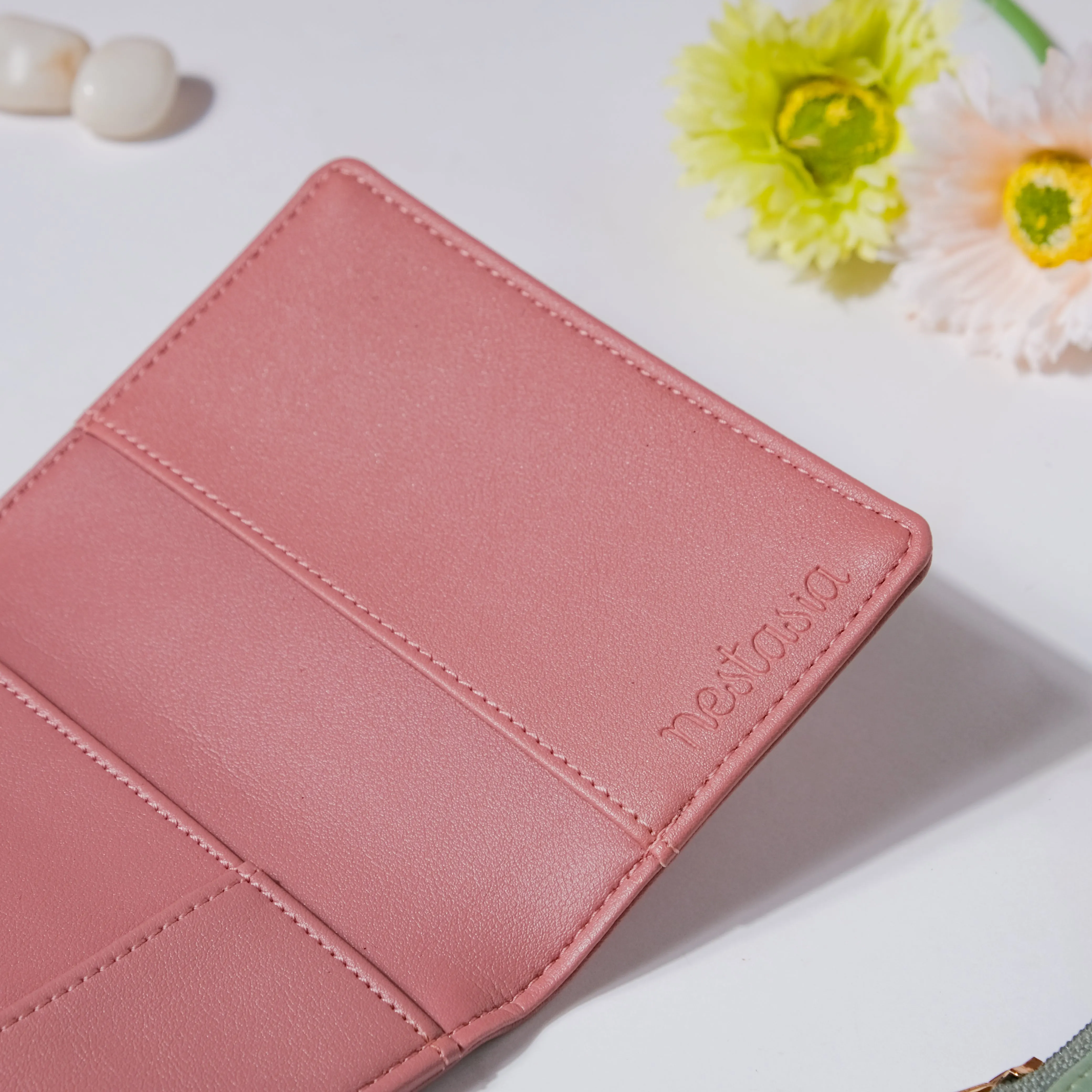 Cactus Two Fold Passport Cover Pink