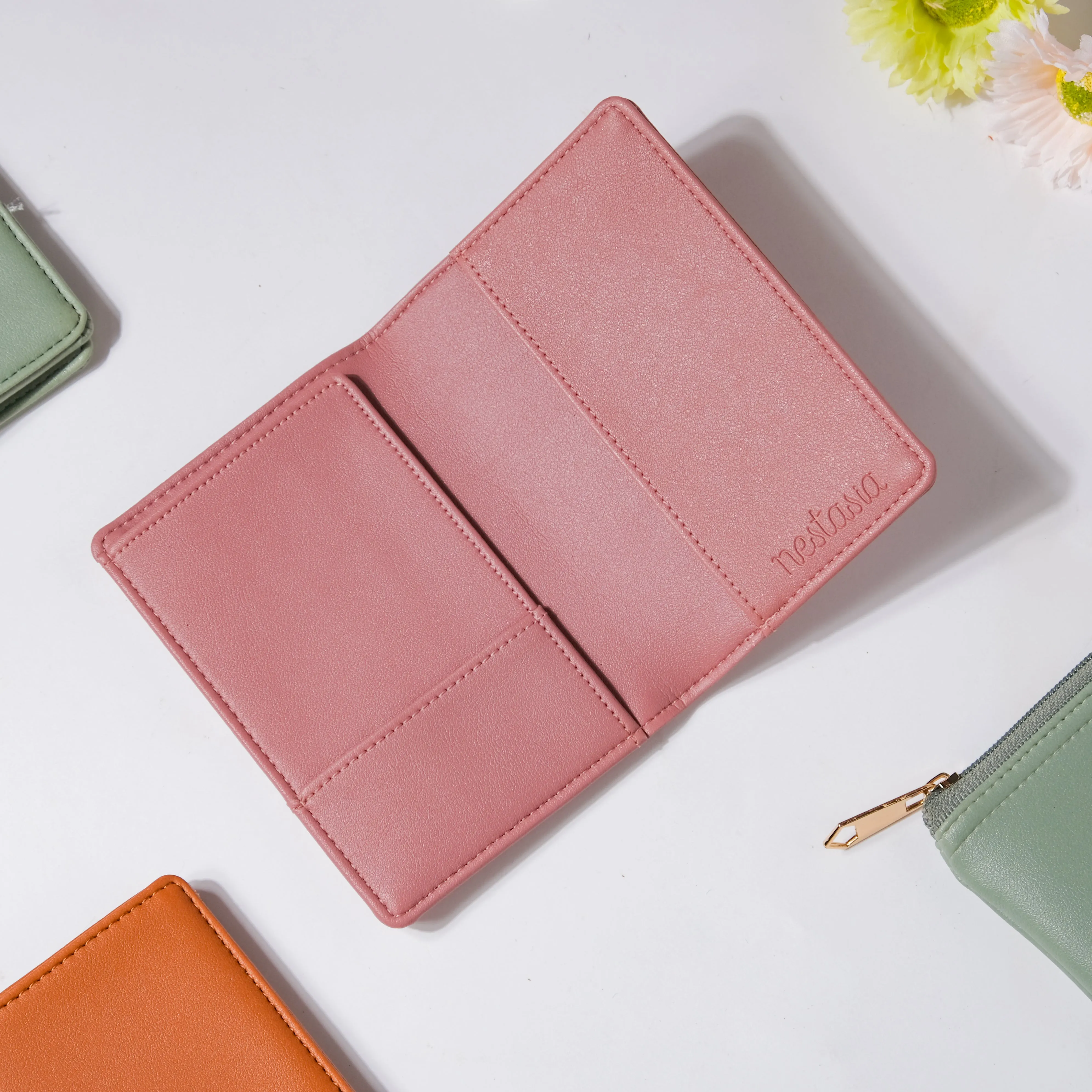 Cactus Two Fold Passport Cover Pink
