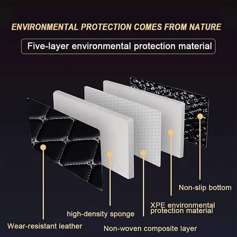 Car Boot Mats, for Mitsubishi Mirage Ⅵ Hatchback 2012-2016 Rear Trunk Storage Cargo Anti-Scratch Protector Tray Cover Liner, Auto Accessories,B-Brown