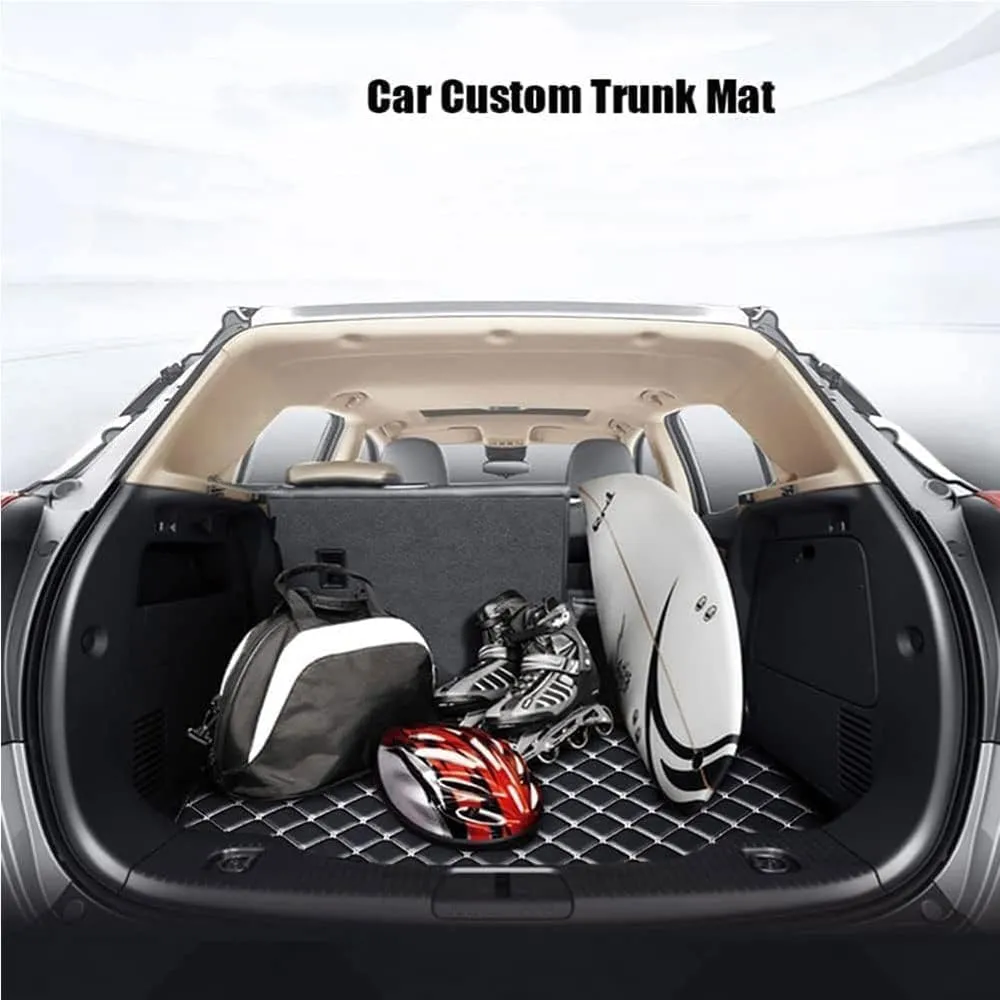 Car Boot Mats, for Mitsubishi Mirage Ⅵ Hatchback 2012-2016 Rear Trunk Storage Cargo Anti-Scratch Protector Tray Cover Liner, Auto Accessories,B-Brown