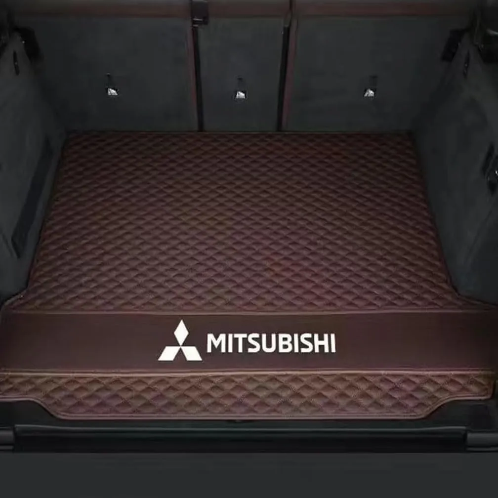 Car Boot Mats, for Mitsubishi Mirage Ⅵ Hatchback 2012-2016 Rear Trunk Storage Cargo Anti-Scratch Protector Tray Cover Liner, Auto Accessories,C-Brown