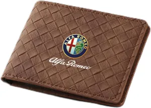 Car Card Holder Wallet for Alfa Romeo 159 Sportwagon (Type 939) Wagon Estate 2006-2011 Leather Driver's License Holder Card Case Passport Card Bag Car Accessories,Brown