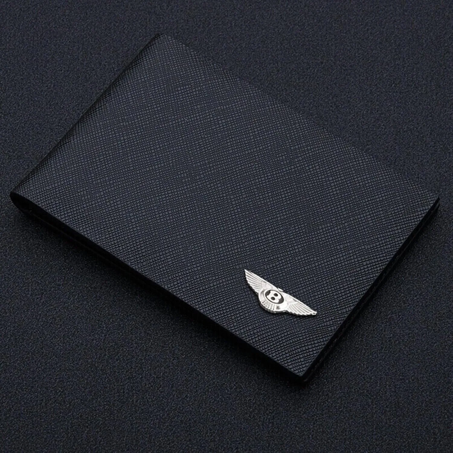 Car Card Holder Wallet for Bentley Continental GTC/Continental GTC Speed 2024 2025 2026 Suede Driver's License Holder Card Case Passport Card Bag Car Accessories,Black-3 Pages