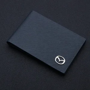 Car Card Holder Wallet for Mazda Mazda3 3 Axela Hatchback (Type BM) 2014-2017 Leather Driver's License Holder Card Case Passport Card Bag Car Accessories,Blue-2 Pages