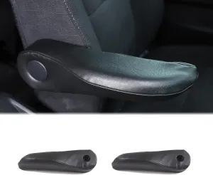 Car Front Seat Armrest Covers Compatible with Honda Pilot 2016-2022/Ridgeline 2017-2023/Passport 2019-2023,Black Leather Anti-Scratch Seat Armrest Protectors Cover
