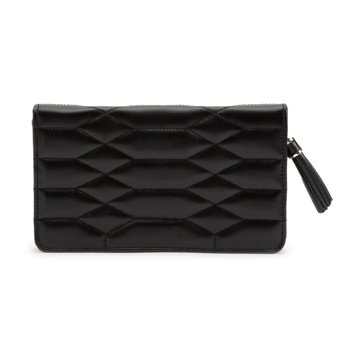 Caroline Jewellery Roll By Wolf - Black