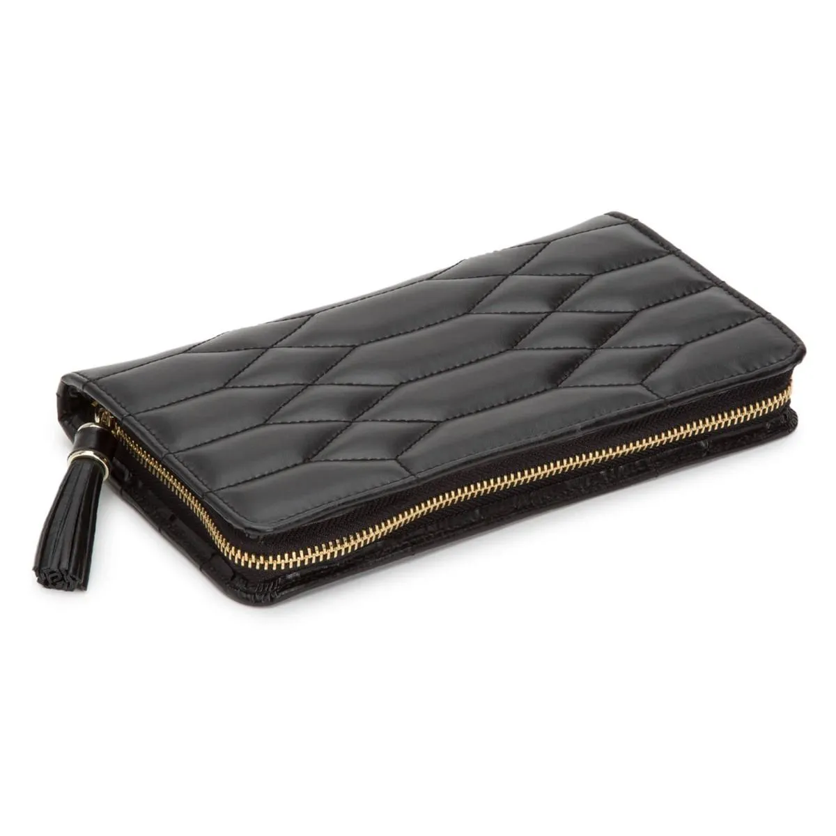 Caroline Jewellery Roll By Wolf - Black