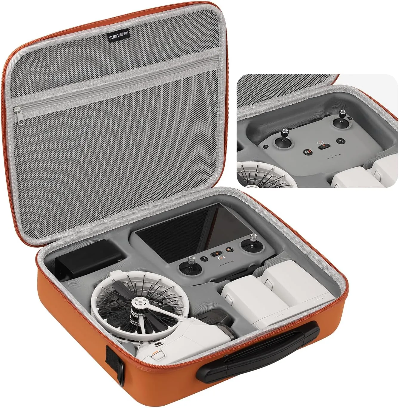 Carry Case for DJI Flip Fly More Combo/for RC 2/RC- N3 Drone Remote,Hard Shell Travel Carrying Storage Bag Anti-Scratch with Shoulder Straps for DJI Flip (Orange)