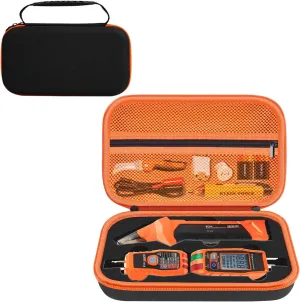 Carrying Case for Klein Tools ET310 AC Circuit Breaker Finder Electric Tester & 80016 Outlet Tester Kit & RT250 GFCI Receptacle Tester and Electrician Tools Organizer Travel Bag(Case Only)