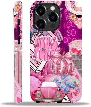 Case Compatible with iPhone 13 Pro,Pink Decorations-Dolphin Car Hybrid 2-Layer Hard Shell Silicone Double Protective Scratch-Resistant Shockproof Case for iPhone 13 Pro