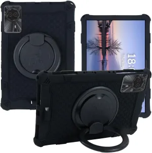Case for Blackview Tab 90 WiFi/Blackview Tab 90/DOOGEE T30SE/DOOGEE T30 PRO/TECLAST T50HD/Redmi Pad SE/Samsung Galaxy Tab S9 Tablet 11 Inch, 360° Rotating Adjustable Kickstand/Handle, Black