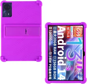 Case for TECLAST T65 Max Tablet 13 Inch, Soft Silicone Heavy Protective Cover with Adjustable Kickstand for TECLAST T65 Max Tablet 13 Inch, Purple