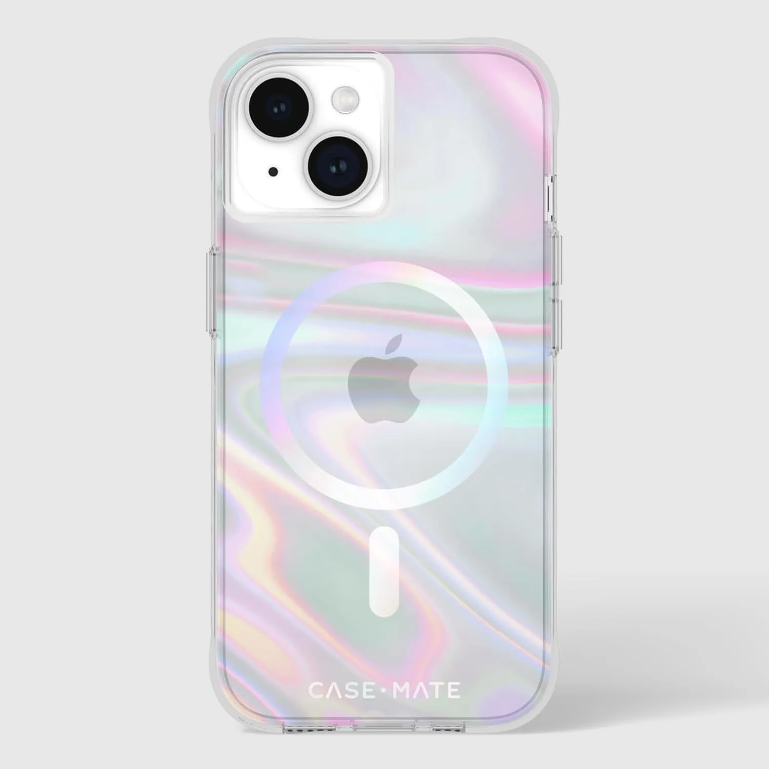 Case-Mate Soap Bubble iPhone 15 Case [12ft Drop Protection] [Compatible with MagSafe] Magnetic Cover for iPhone 15 6.1" - Iridescent Swirl Effect, Anti-Scratch, Shock Absorbing, Slim Fit - Iridescent