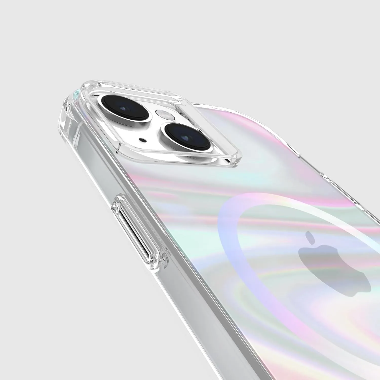 Case-Mate Soap Bubble iPhone 15 Case [12ft Drop Protection] [Compatible with MagSafe] Magnetic Cover for iPhone 15 6.1" - Iridescent Swirl Effect, Anti-Scratch, Shock Absorbing, Slim Fit - Iridescent