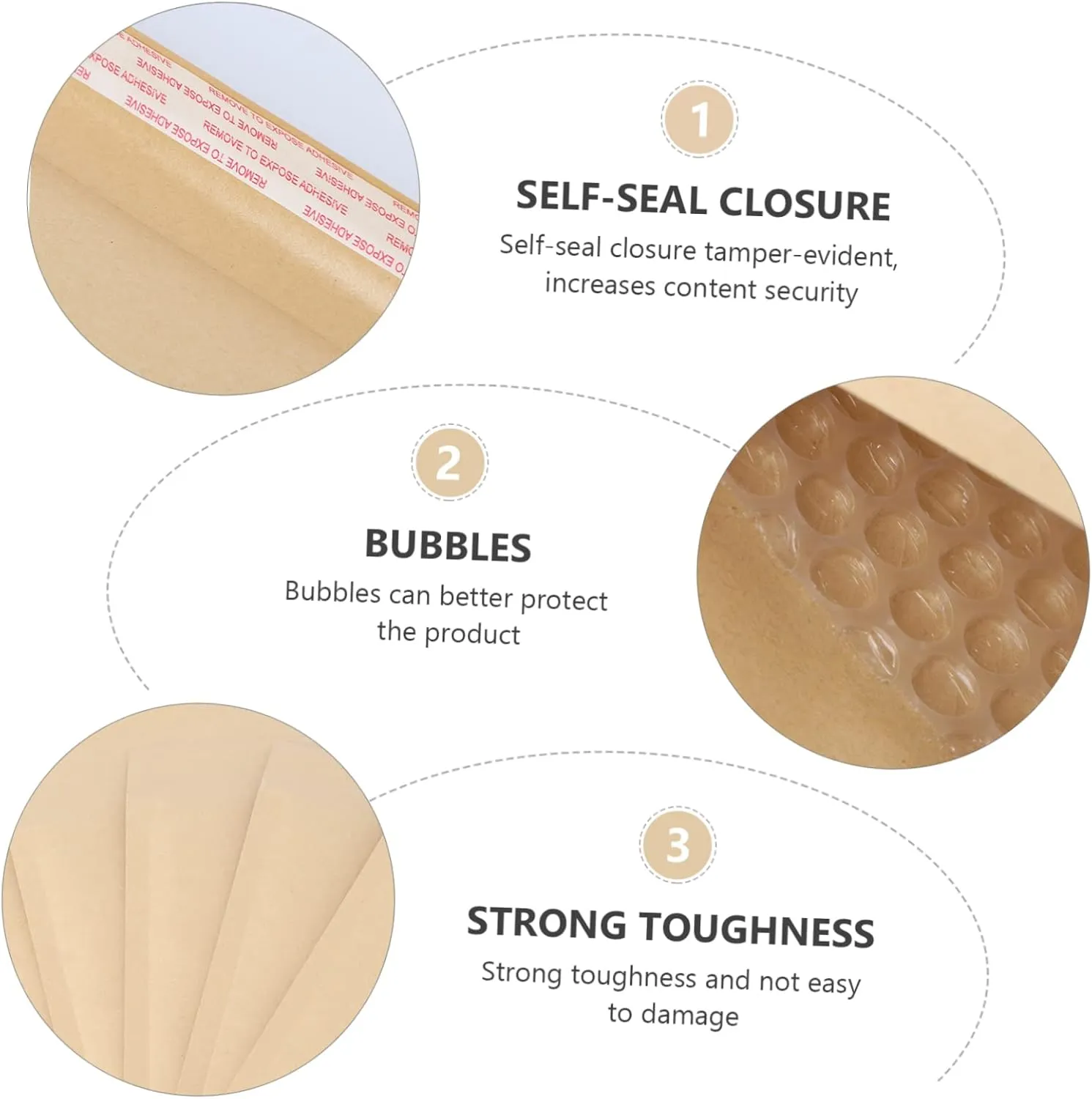 Catalog Mailing Envelopes Bubble Mailers Self Seal Bubble Bag for Store Office Home