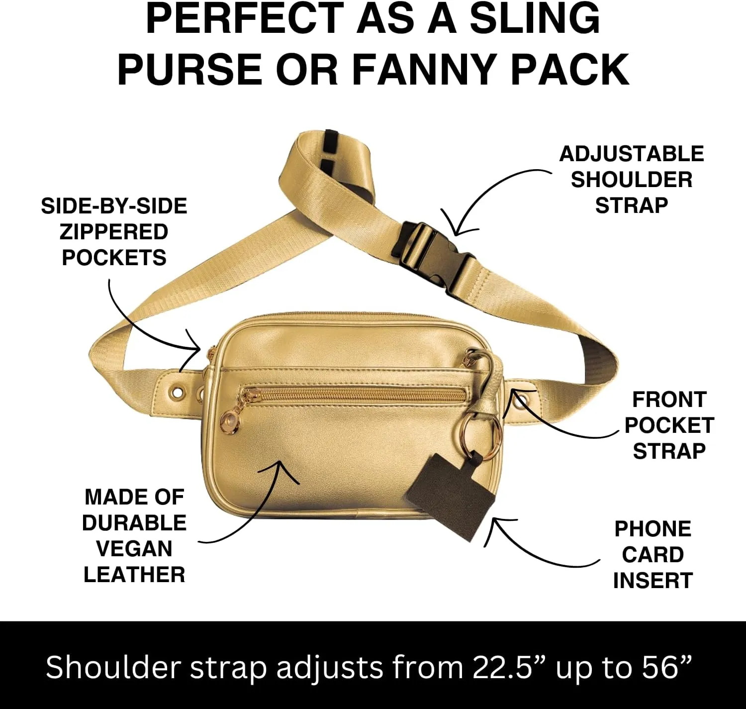 Cell Phone Purse - Women’s Sling Purse Crossbody Handbags - Fanny Pack (Travelers Treasure) Crossbody Case