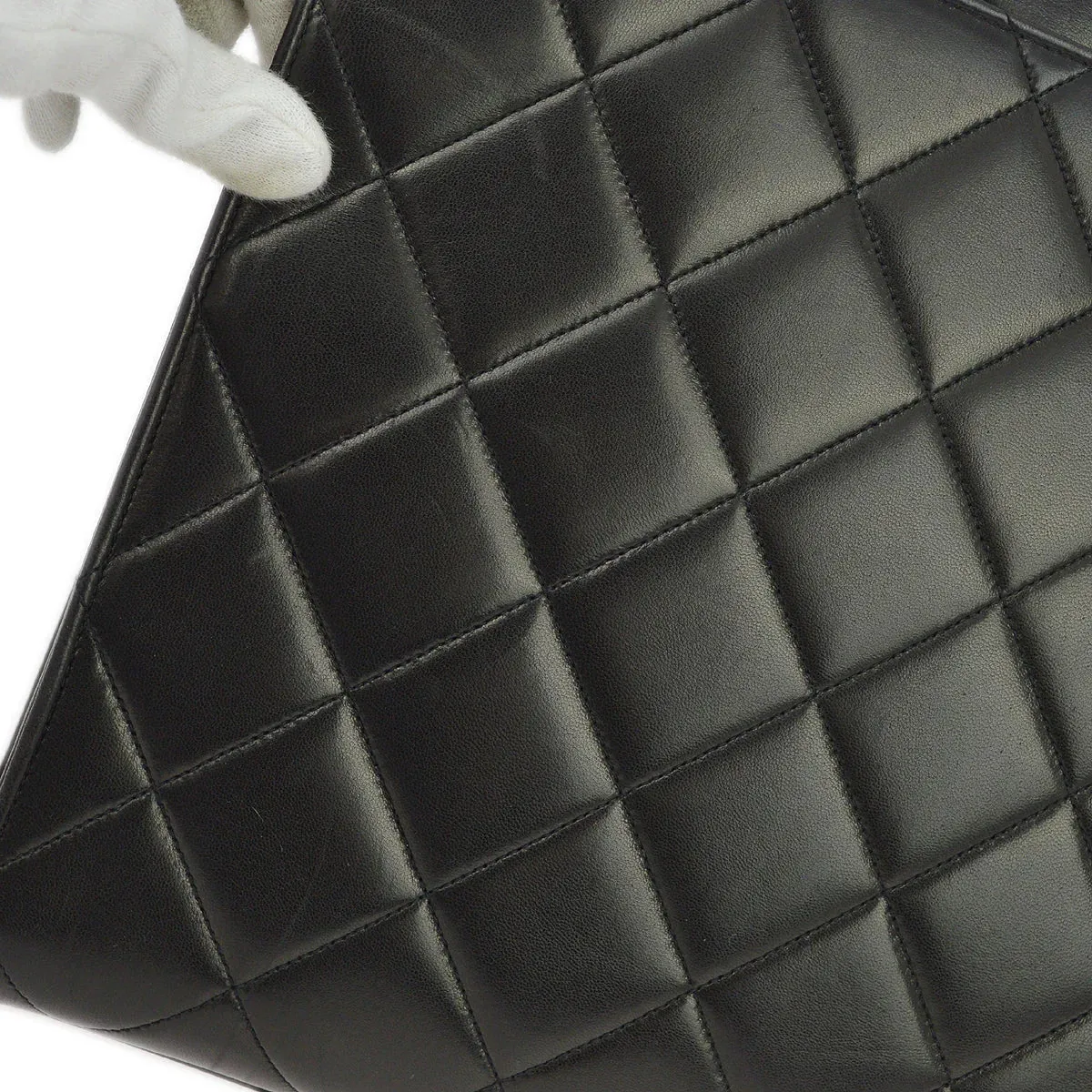 Chanel 1994-1996 Black Lambskin Briefcase Business Handbag