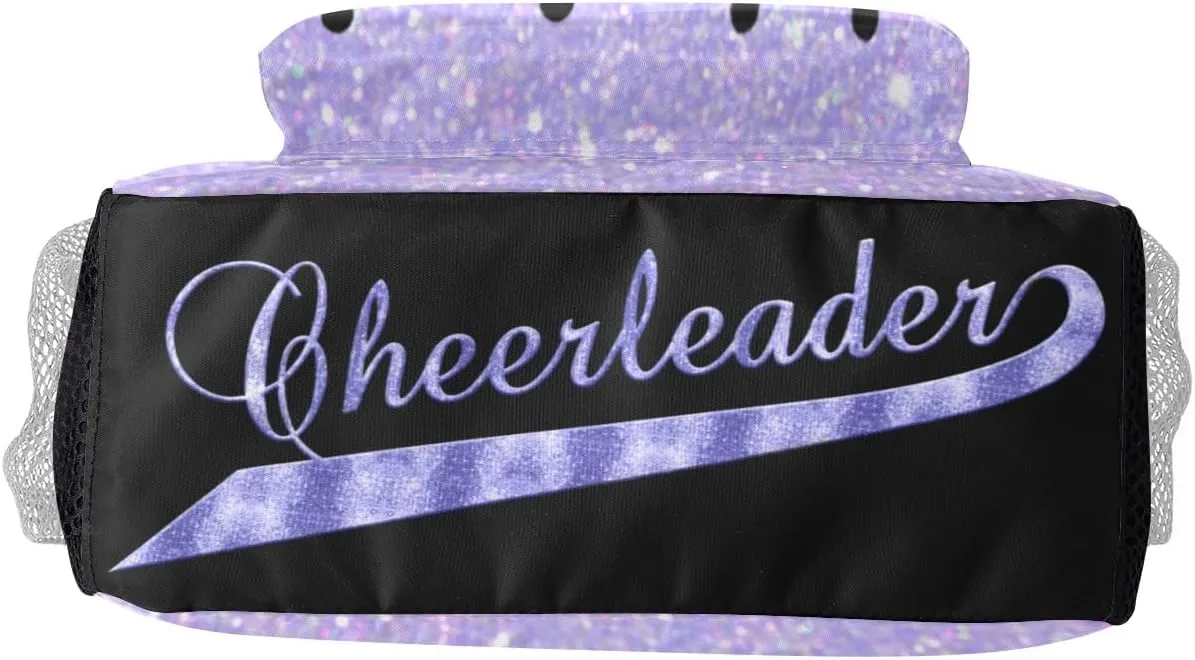 Cheerleader Lavender Cheer Personalized School Backpack for Kid-Boy/Girl Primary Daypack Travel Bookbag, Option 10, K10255