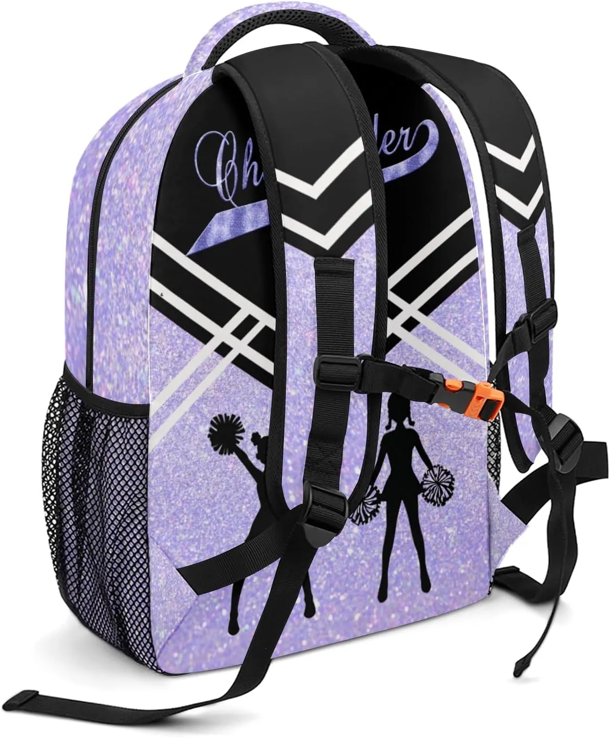 Cheerleader Lavender Cheer Personalized School Backpack for Kid-Boy/Girl Primary Daypack Travel Bookbag, Option 10, K10255