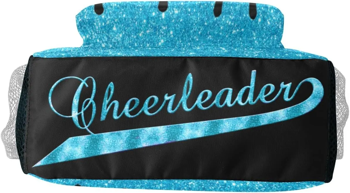 Cheerleader Sky Blue Cheer Personalized School Backpack for Kid-Boy/Girl Primary Daypack Travel Bookbag