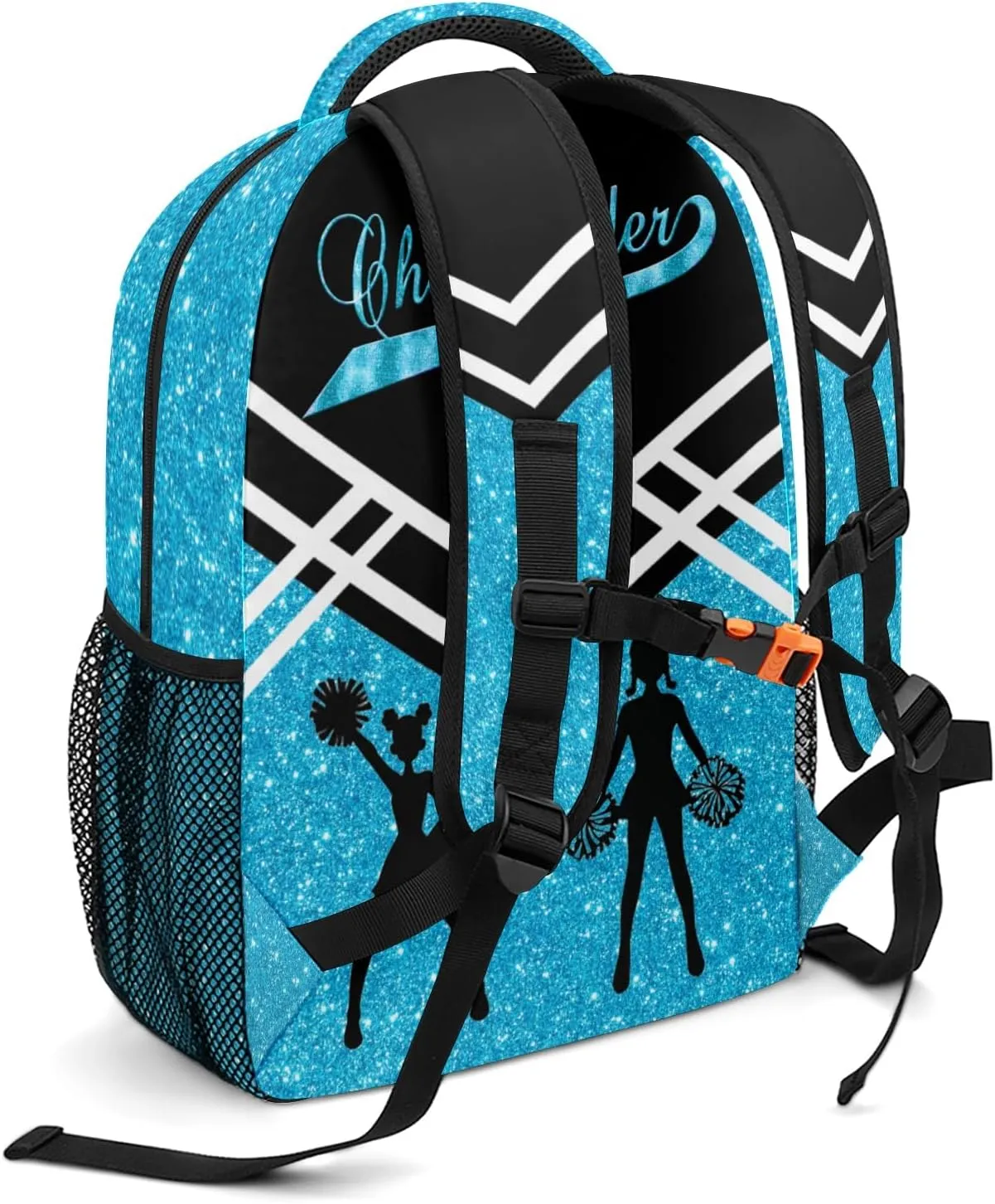 Cheerleader Sky Blue Cheer Personalized School Backpack for Kid-Boy/Girl Primary Daypack Travel Bookbag