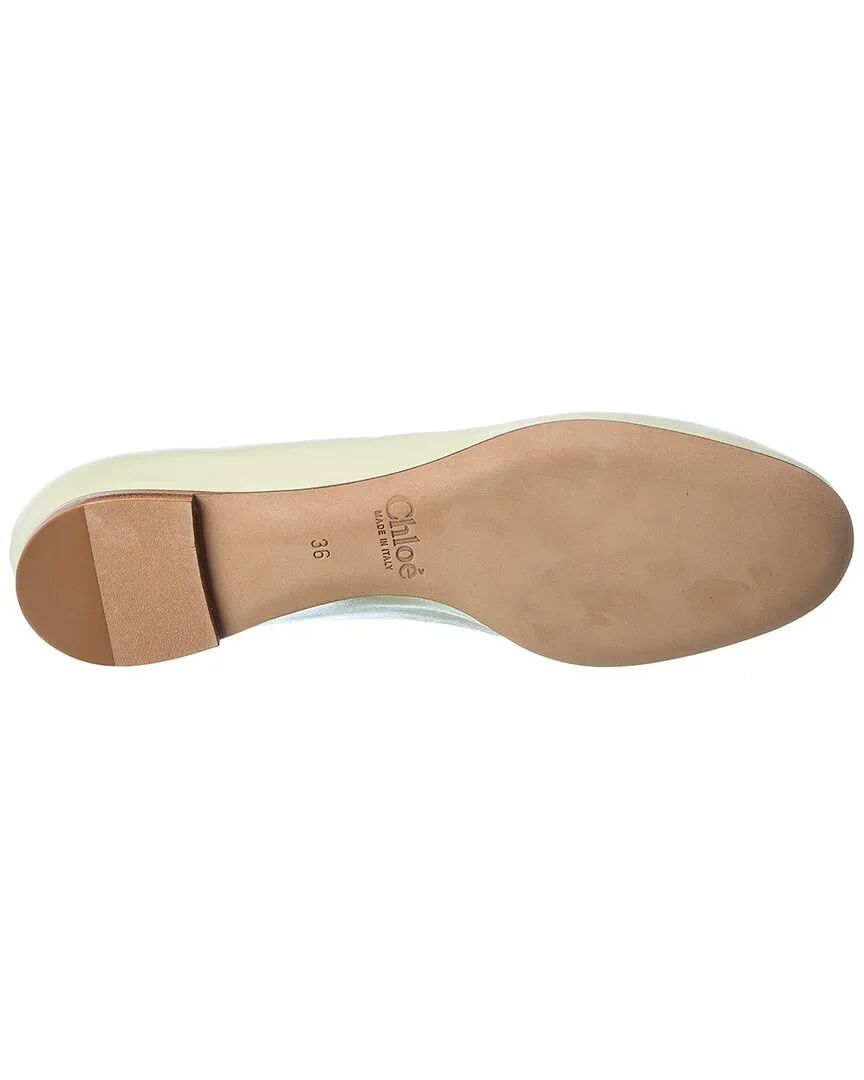 Chloé Lauren Scalloped Leather Ballerina Flat