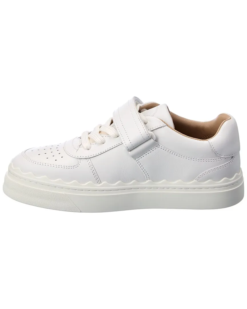 Chloé Lauren Scalloped Leather Sneaker