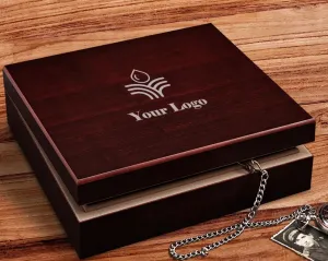 Cigar Humidor - Custom Engraved Wooden Cigar Box Set for Lawyer Clients