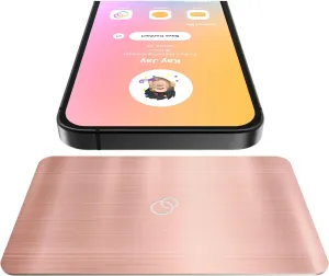 Circo Premium Smart NFC Networking Card - Digital Business Card | Social Media Sharing & Instant Contact - Easy Touch Sharing (Luxe Rose Gold)
