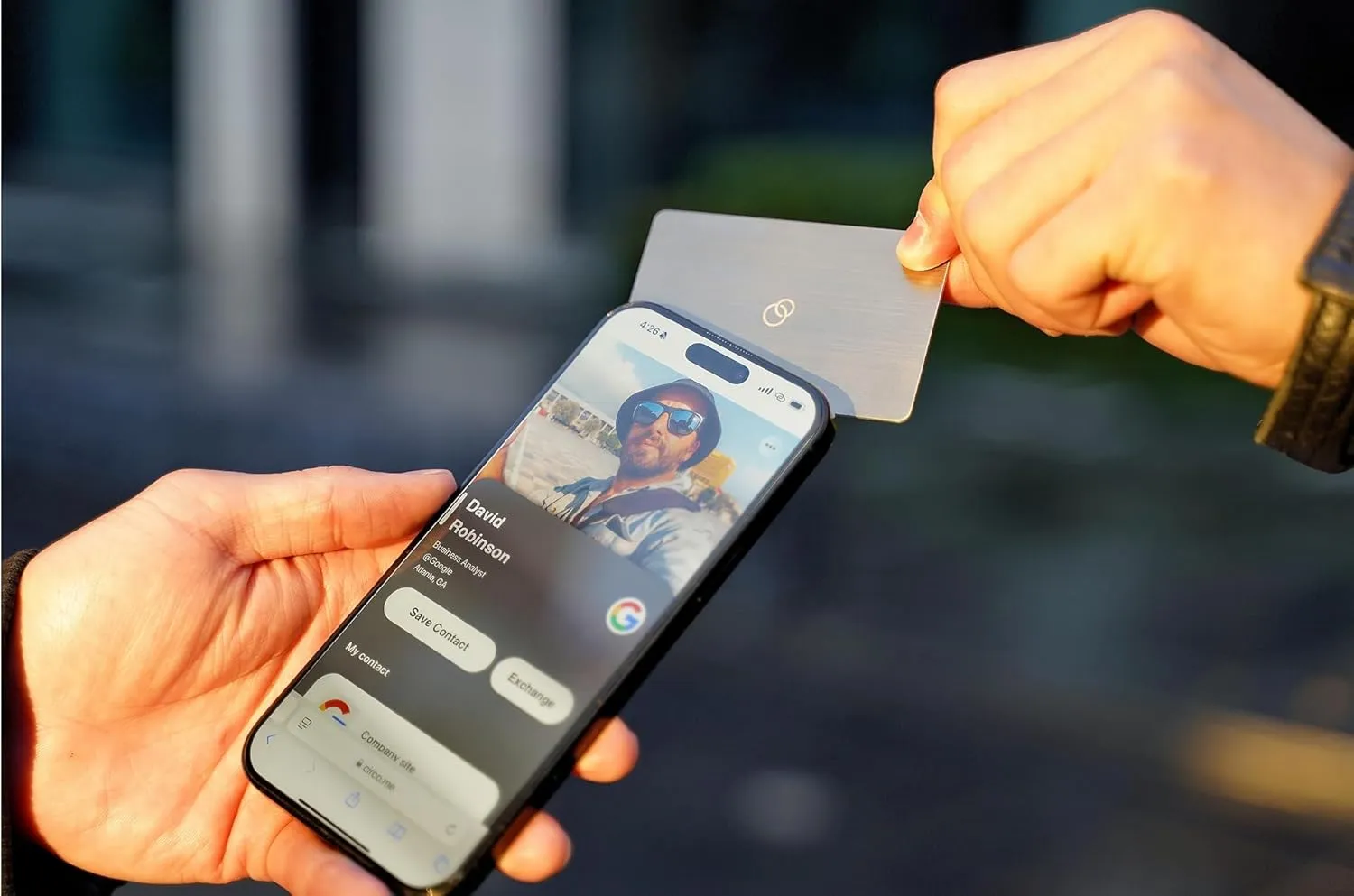 Circo Premium Smart NFC Networking Card - Digital Business Card | Social Media Sharing & Instant Contact - Easy Touch Sharing (Luxe Rose Gold)