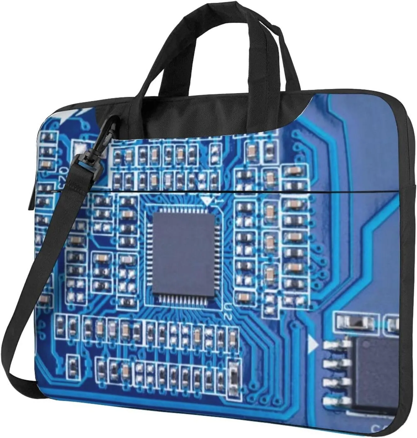 Circuit Board Portable 13-15.6 Inch Laptop Bag For Man And Women, Computer Messenger Bag, Trendy Shoulder Strap Design