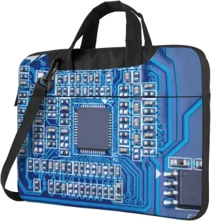 Circuit Board Portable 13-15.6 Inch Laptop Bag For Man And Women, Computer Messenger Bag, Trendy Shoulder Strap Design