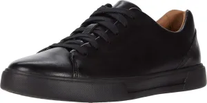 Clarks Men's Un Costa Lace Sneaker, Black/Black Leather, 9
