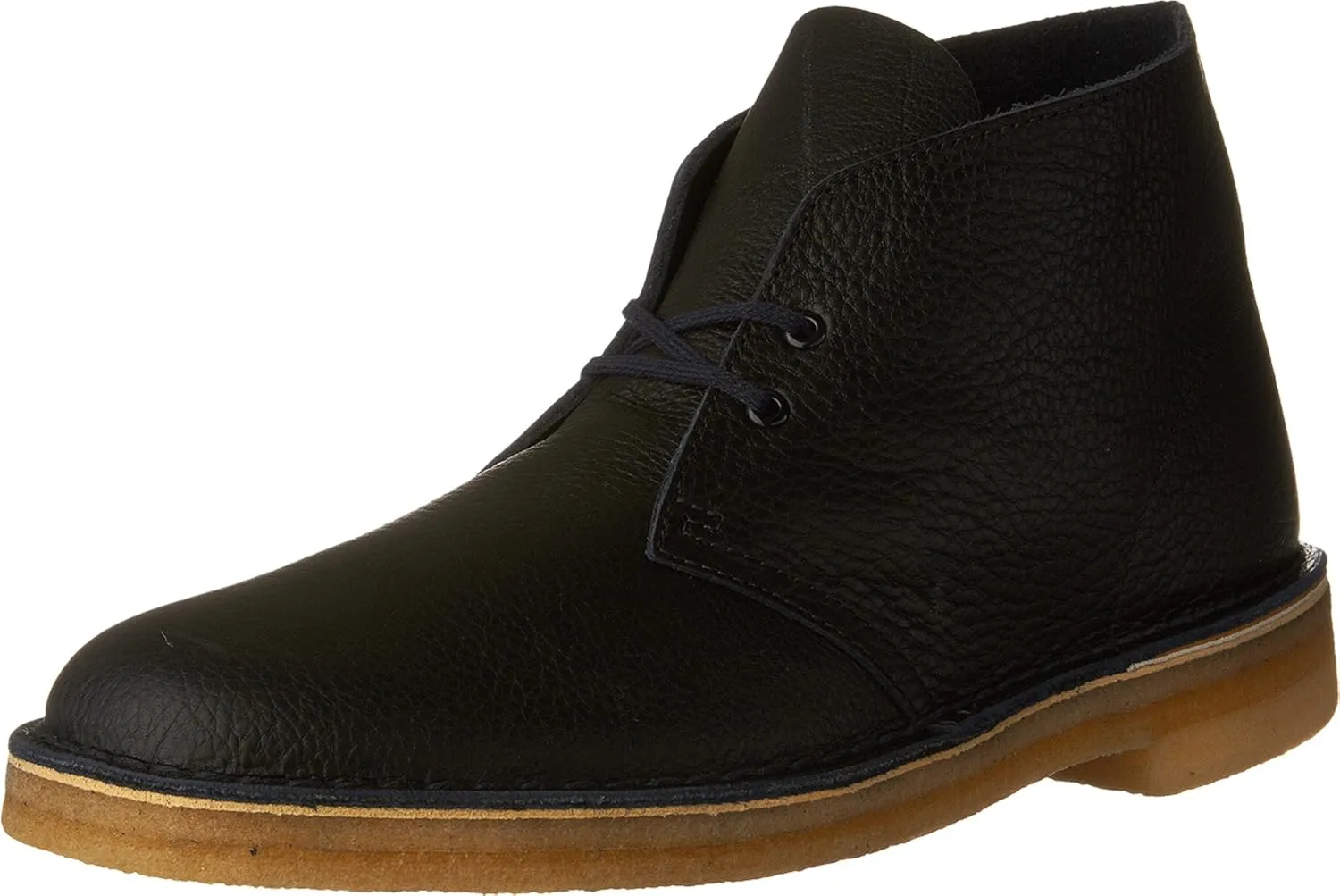 Clarks Men's Vegetable Tan Leather Desert Boots Navy Tumbled Leather 11.5