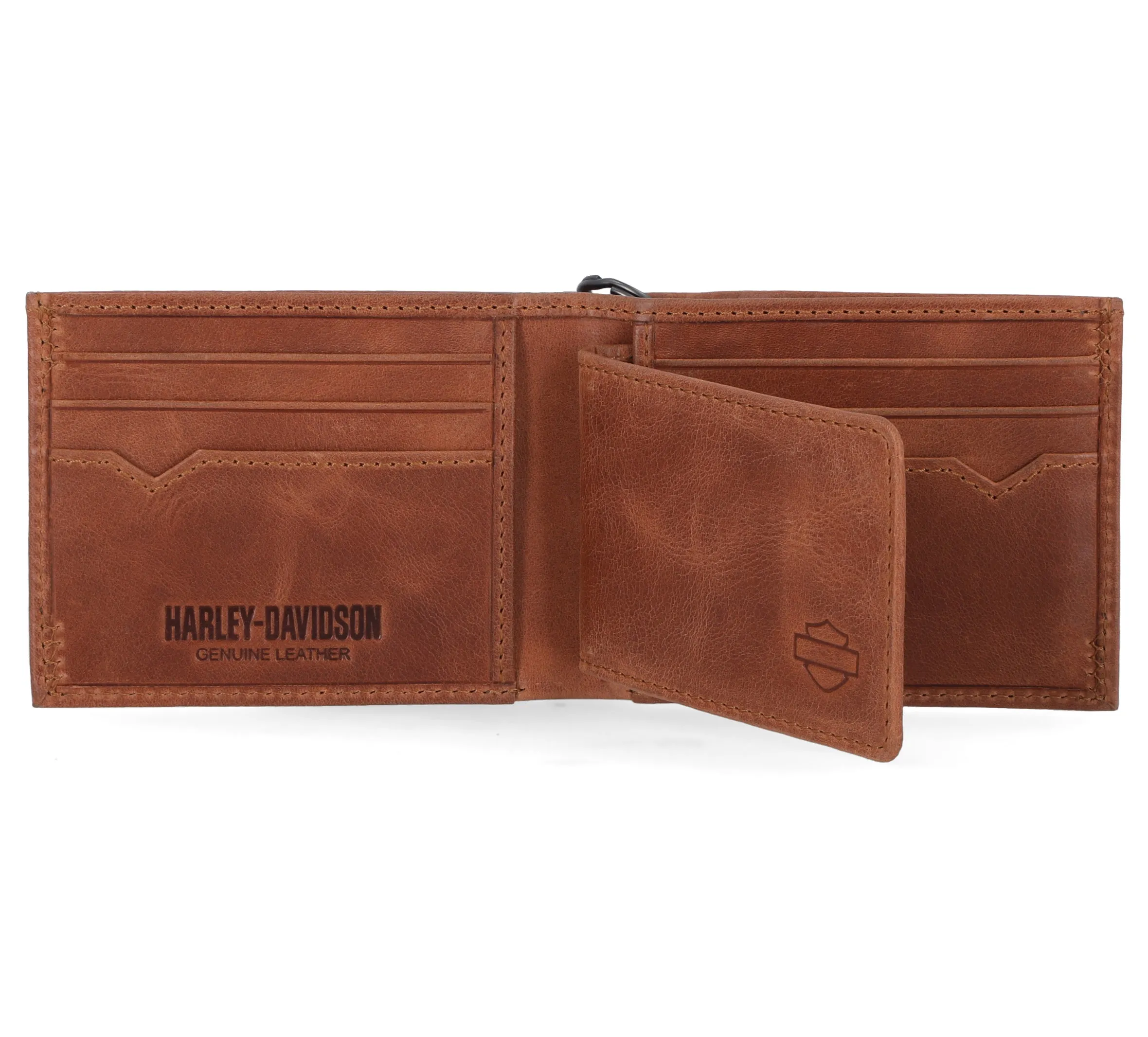 Classic Billfold With Chain in Cognac - Cognac