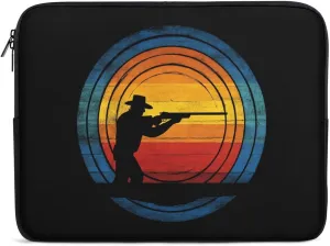 Clay Skeet Shooting Vintage Sunset (2) Laptop Case Sleeve Bag 17inch Durable Shockproof Protective Computer Carrying Cover Briefcase