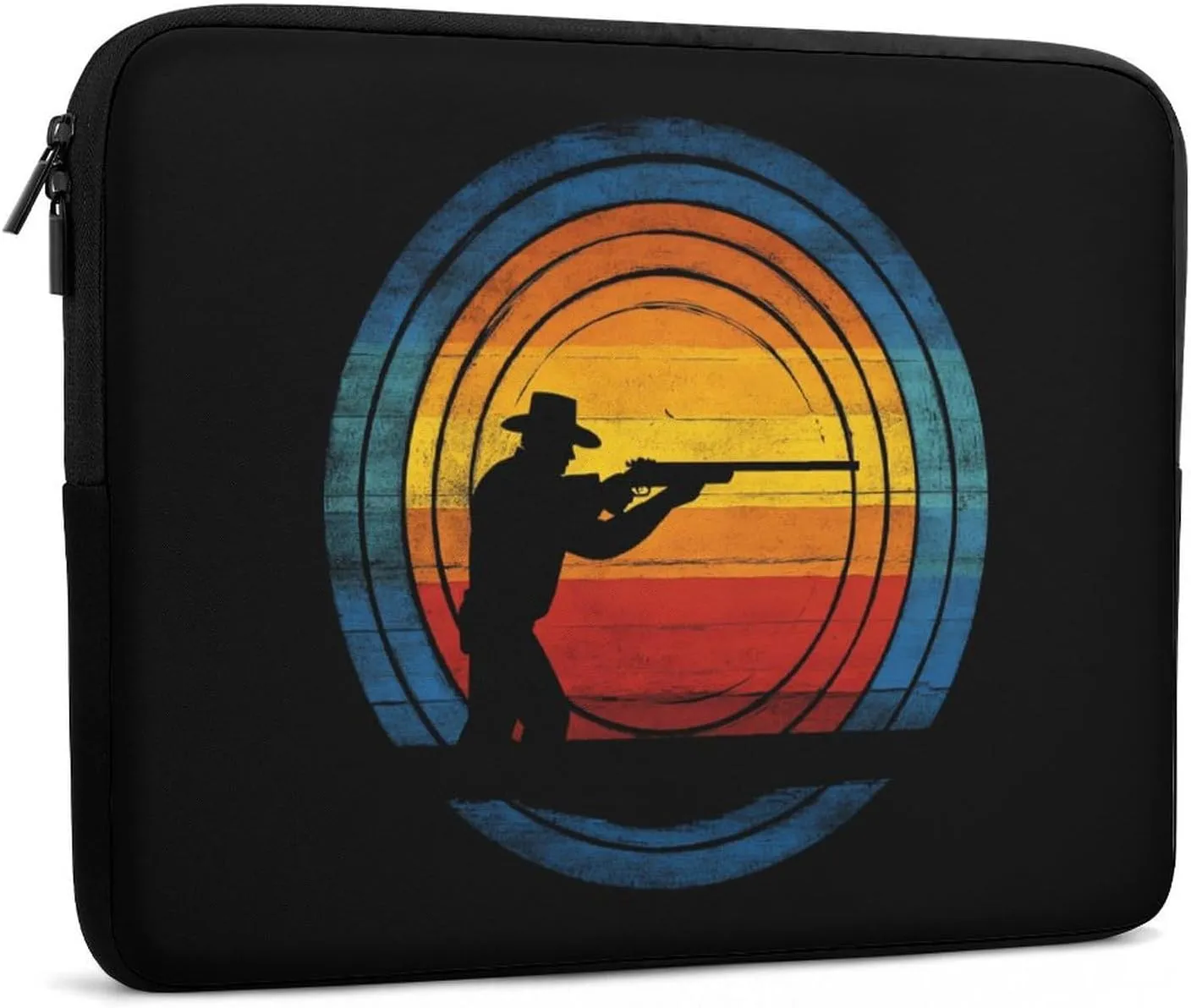 Clay Skeet Shooting Vintage Sunset (2) Laptop Case Sleeve Bag 17inch Durable Shockproof Protective Computer Carrying Cover Briefcase