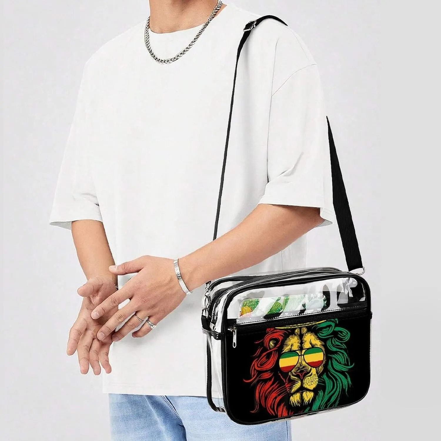 Clear Bag Stadium Approved, Women Clear Crossbody Purse Bag, Clear Stadium Bags for Sporting Events, Concerts