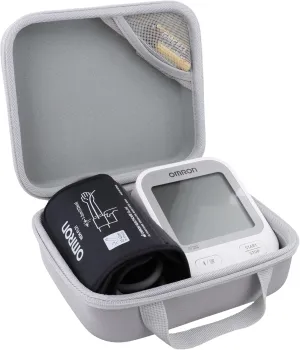co2CREA Hard Case for OMRON Silver Upper Arm Blood Pressure Monitor BP5255, Mesh Pocket for Other Small Accessories (CASE ONLY)