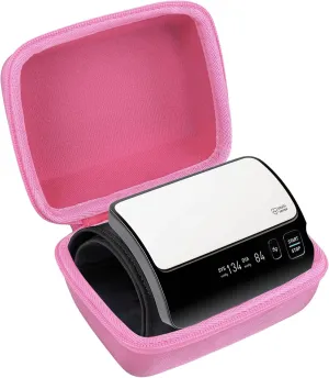 co2CREA Hard Case Replacement for OMRON Evolv Bluetooth Wireless Upper Arm Blood Pressure Monitor BP7000 HEM-7600T-BK (Pink Case)