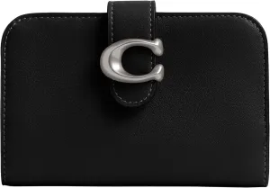 Coach Women's Tabby Bi-Fold Wallet, Black, One Size