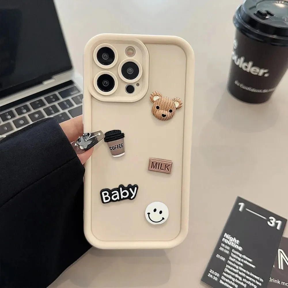 Coffee Bear Silicone Case iPhone 15/14/13/12/XR/XS