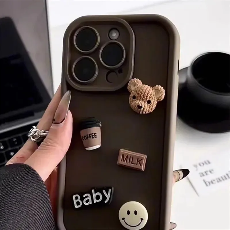Coffee Bear Silicone Case iPhone 15/14/13/12/XR/XS
