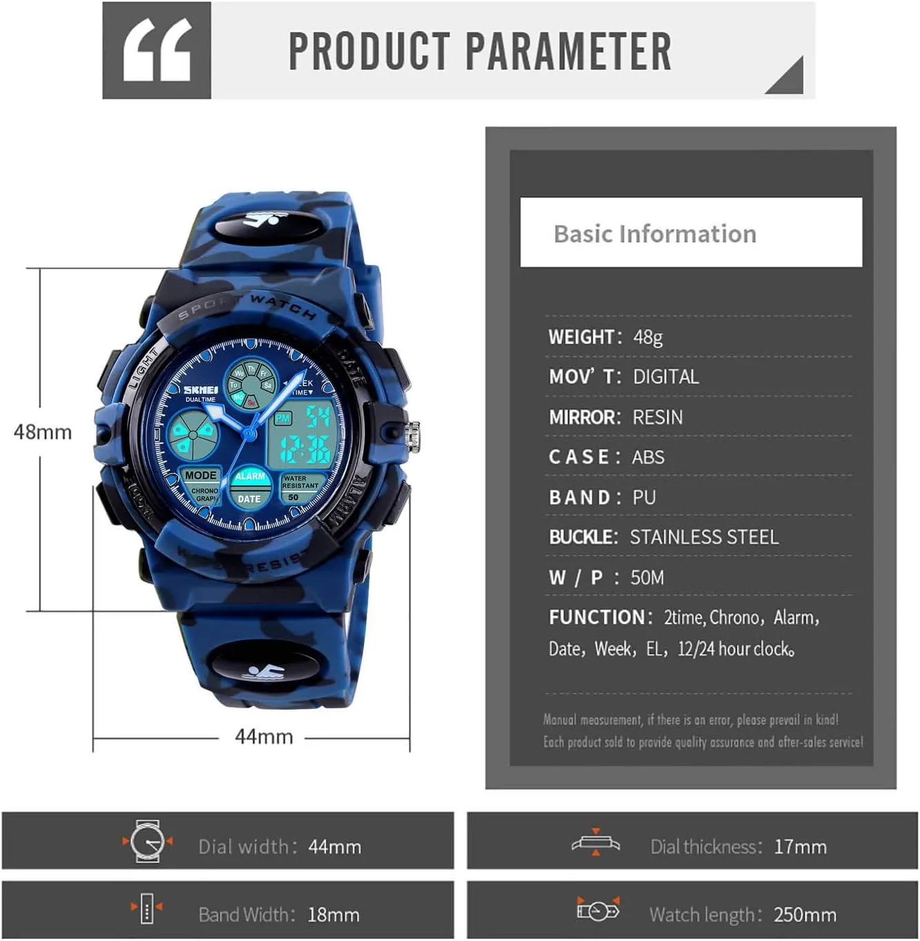cofuo Kids Digital Sport Watch, Boys Girls Waterproof Sports Outdoor Watches Children Casual Electronic Analog Quartz Wrist Watches with Alarm Stopwatch