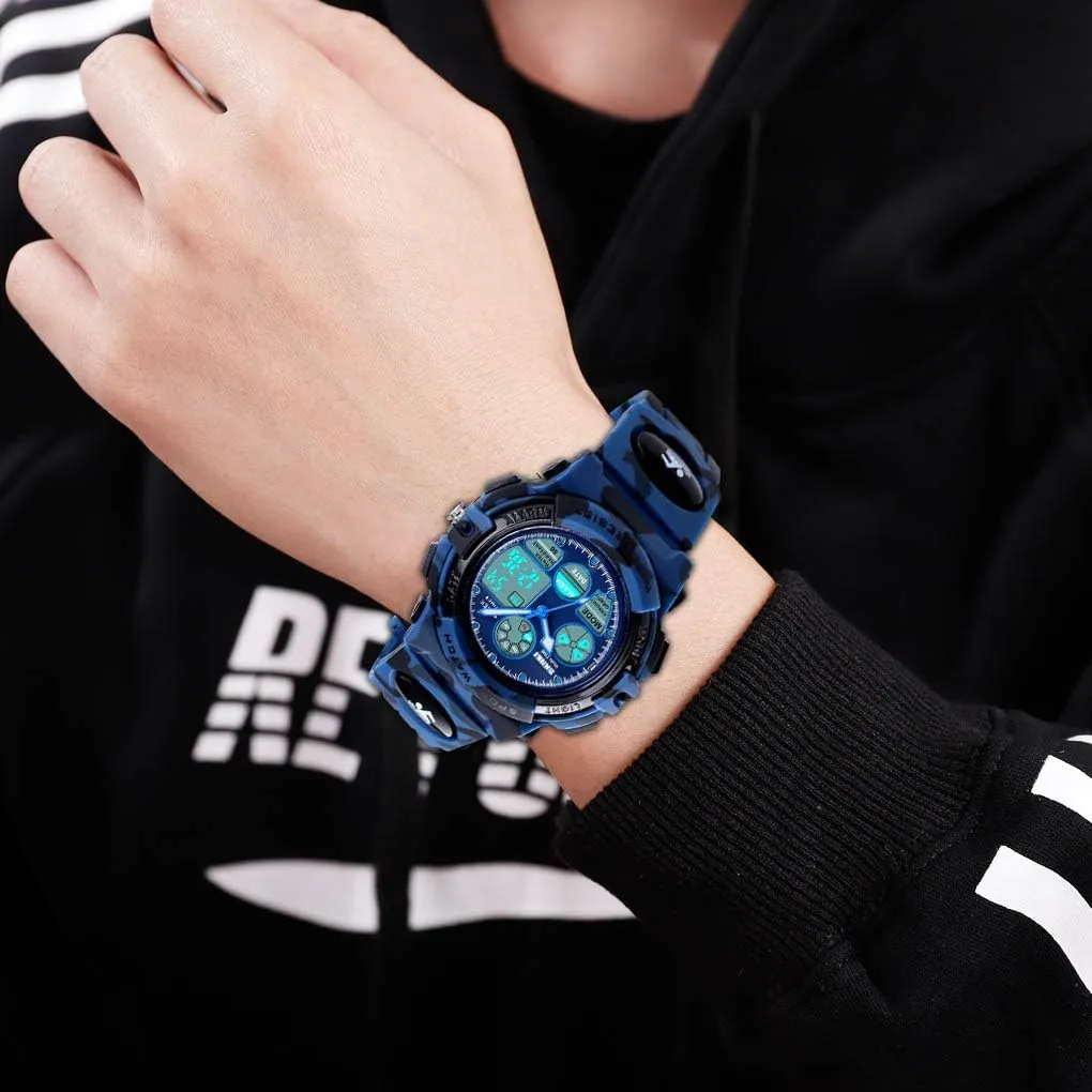 cofuo Kids Digital Sport Watch, Boys Girls Waterproof Sports Outdoor Watches Children Casual Electronic Analog Quartz Wrist Watches with Alarm Stopwatch