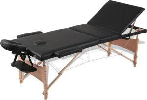 Comforting Foldable Massage Table for Relaxation and Professional Use, Adjustable Height and Cushioned Support, Portable and Easy to Store, Black