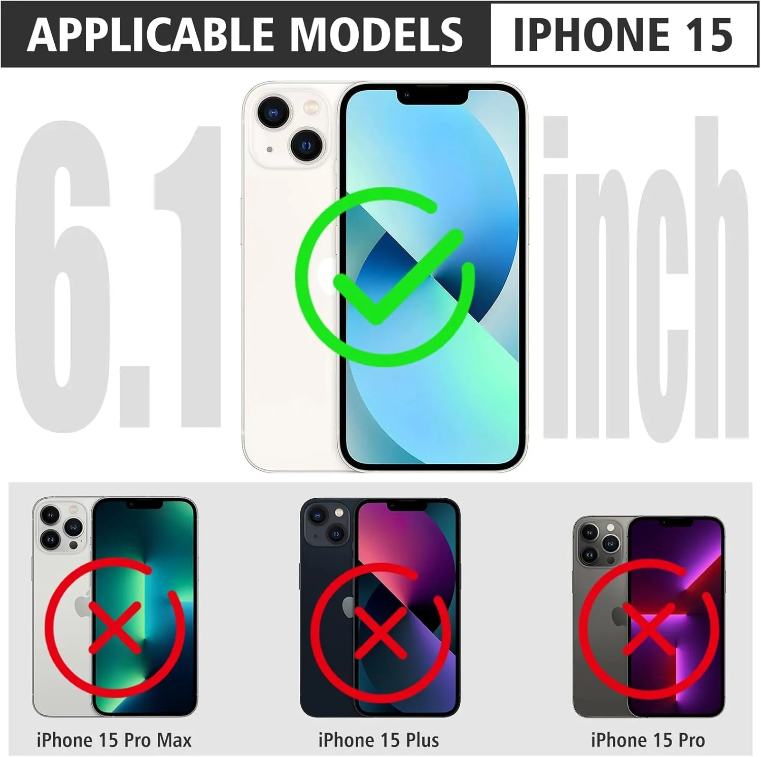 Compatible with iPhone 15 Case Cool Camo Black White Shark Street Fashion Design for Boys Kids, 3-Layer Rugged Shockproof Hard Plastic Bumper Silicone Rubber Heavy Duty Protection Cover