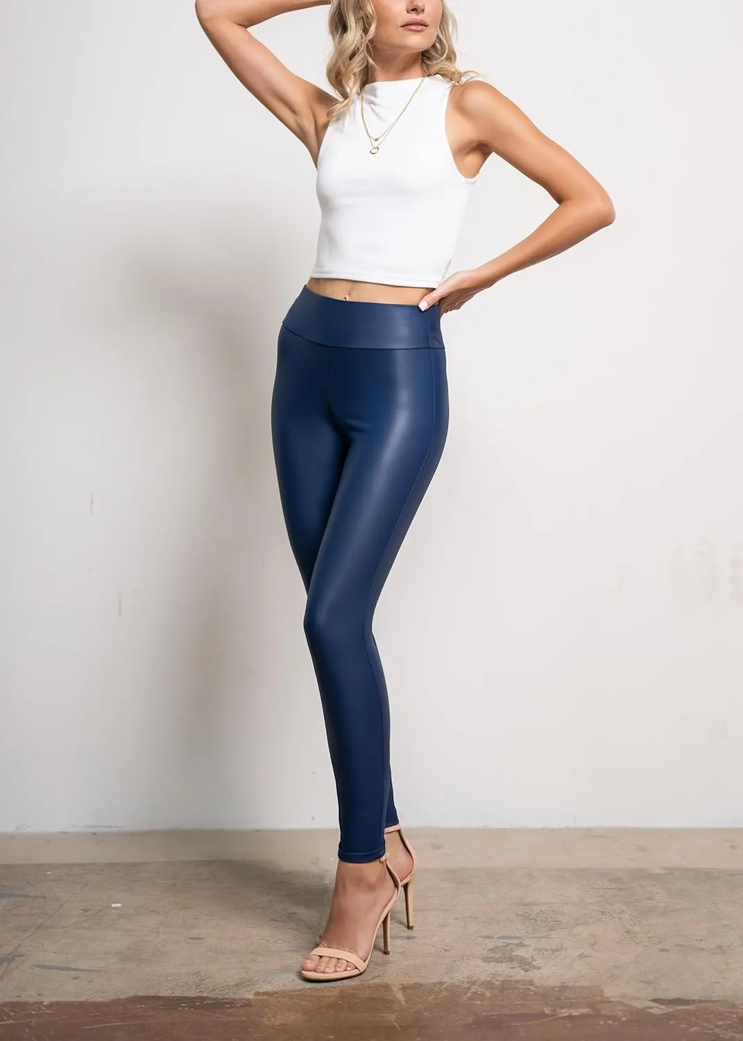 Conceited Leggings for Women in Luxe Velvet or Vegan Faux Leather - Available in Regular and Plus Size