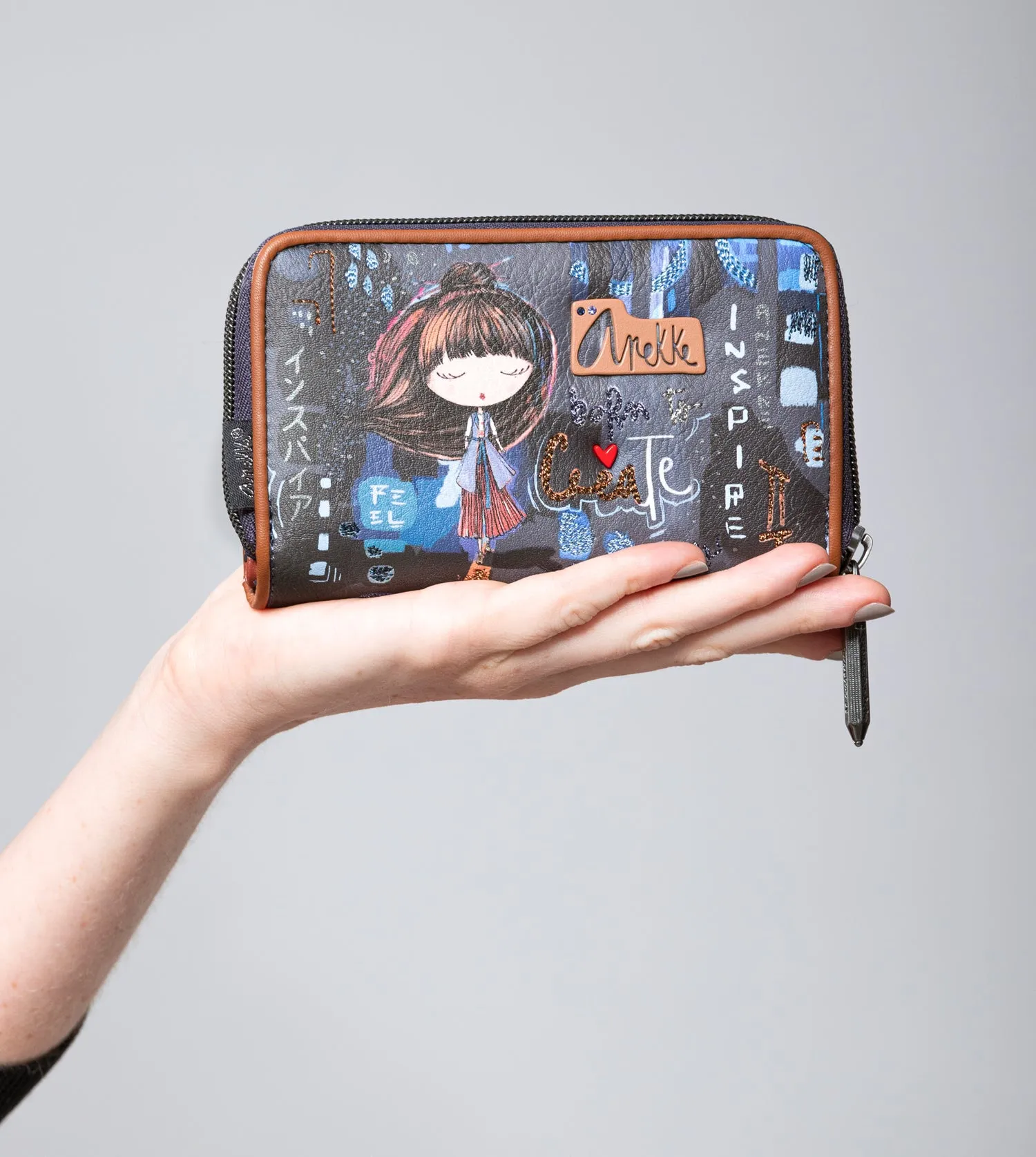 Contemporary Medium Embossed RFID Wallet
