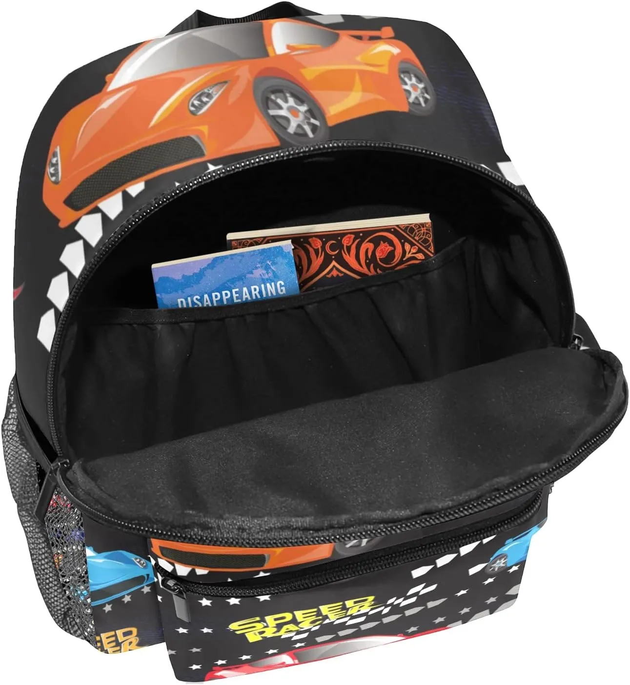 Cool Cars Street Race Personalized School Backpack for Kid-Boy/Girl Toddler Daypack Kindergarten Travel Bookbag